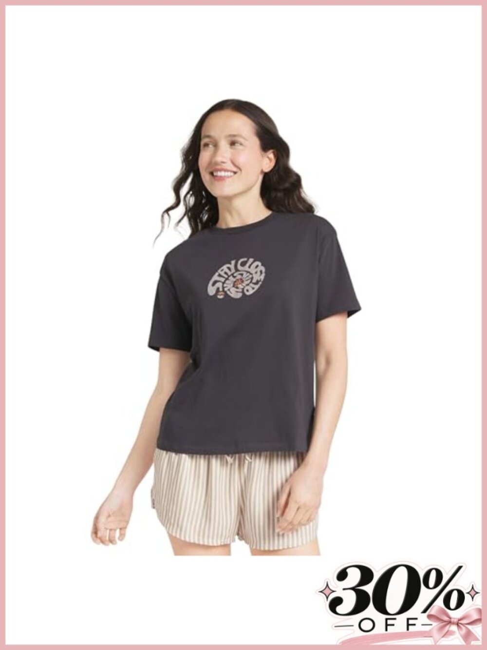 Billabong Women's Regular Fit Soft Cotton Tee Short Sleeve Graphic T-Shirt